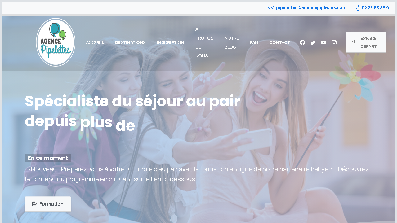 Capture d'écran de http://www.agencepipelettes.com/